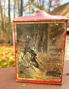 Karibu Schießpulver Dose Hamilton Pulver Montreal Kanada Gun Powder Jagd selten - Bild 1 von 8