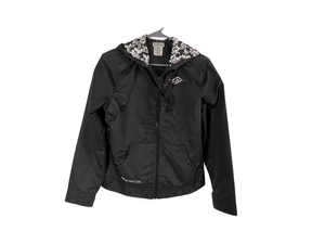 Disney Cruse Line Rain Windbreaker Jacket Women’s Small Black Mickey Mouse Hood - Picture 1 of 7