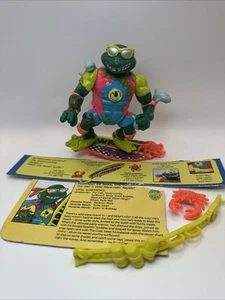 🔥TMNT Sewer Surfer Mike 1990 Completo con Tarjeta Teenage Mutant Ninja Turtles De Colección - Imagen 1 de 15