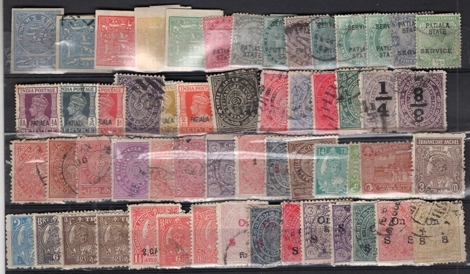 英国印第安州 批量 57 张不同邮票,二手 - MH — 第 1/1 张图片