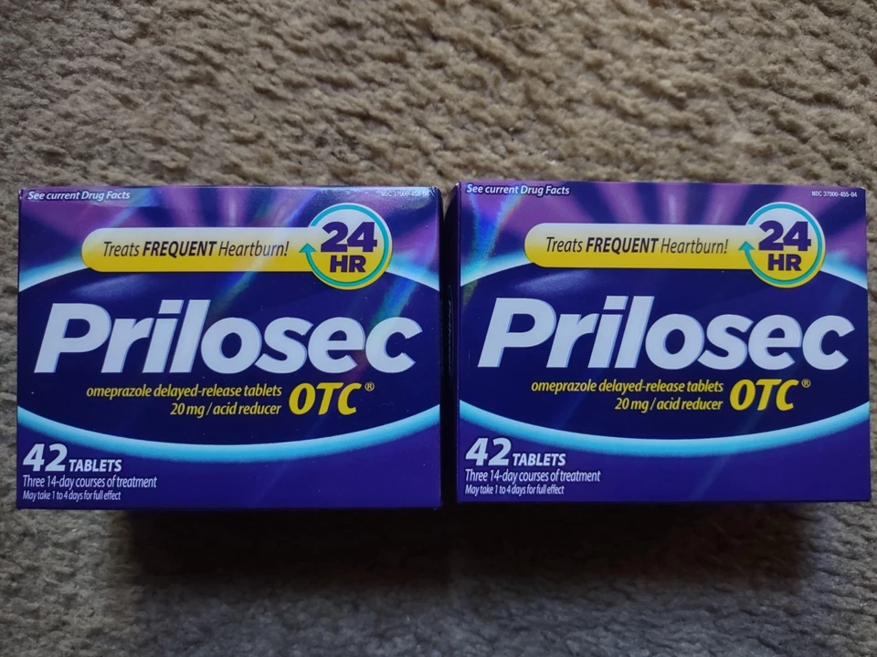 Prilosec OTC Alivio de la acidez estomacal y reductor de ácido caducidad 03/2027 42ct paquete de 2 Foto 1 de 1