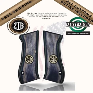 Empuñaduras Zib serie madera laminada empuñaduras de pistola para Jericho 941, logotipo de metal - Imagen 1 de 7