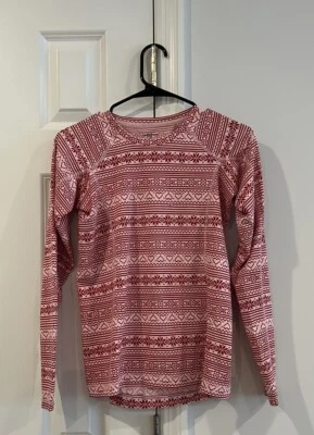 Lands’ End Girls Long Sleeve Pajama Shirt XL red/pink - Image 1 of 4