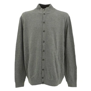 CAVALIERI Herren Strickjacke Sweatjacke Stehkragen Wollanteil grey grau 30036 - Picture 1 of 2