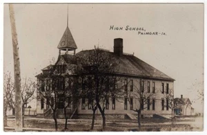 HIGH SCHOOL PRIMGHAR IOWA RPPC PHOTO POSTCARD CIRCA 1910 - Picture 1 of 2