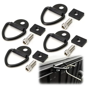 4) Truck Bed Rail Tie Down D-Ring Cargo Cleat, For Tacoma Tundra - Picture 1 of 8