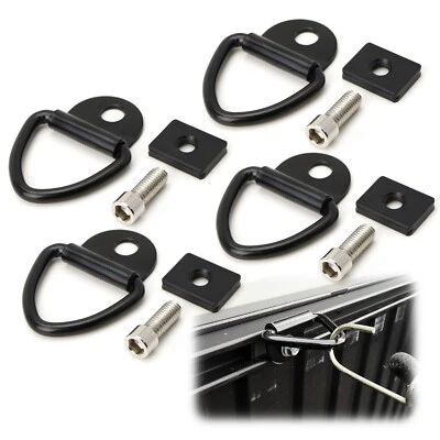 4) Truck Bed Rail Tie Down D-Ring Cargo Cleat, For Tacoma Tundra - Image 1 of 4