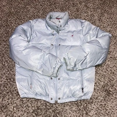 女式 Old Navy Puffer 夹克-大号浅蓝色 — 第 1/4 张图片