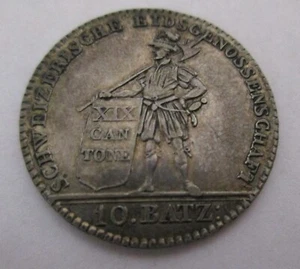 10 Batz Switzerland 1812 Canton Lucern Silver Coin - Picture 1 of 3