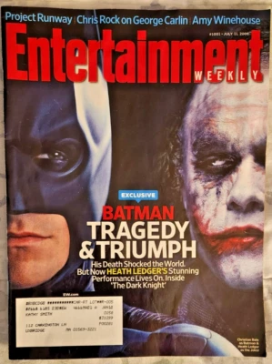 Entertainment Weekly #1001, July 11, 2008 Heath Ledger Batman The Dark Knight - Image 1 of 2