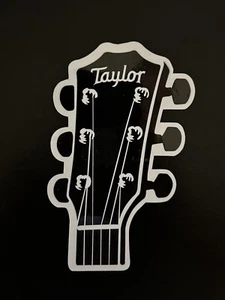 Large Taylor Guitar Head 5-1/2” Sticker Music Surfing San Diego - Picture 1 of 3