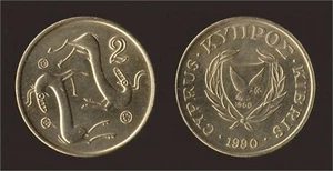 CIPRO 2 CENTS 1990 FDC/UNC FIOR DI CONIO - Picture 1 of 1