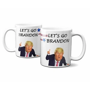 LETS GO BRANDON DONALD TRUMP COFFEE MUG - Picture 1 of 1