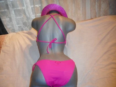 N/W/T Roxy Pink Multi Color Bikini Cross Back Swimwear Size MEDIUM - Image 1 of 4