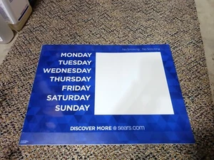 Letrero de horas de tienda Sears nuevo logotipo - coleccionable al por menor - Imagen 1 de 2
