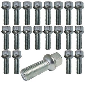 20 Extended Wheel Bolts ball seat M12x1,5 50mm for Audi Mercedes-Benz Smart VW .