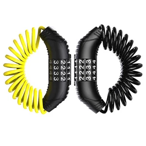 Lucchetto a Combinazione con Cavo Codificato Quattro Cifre Lucchetto Portatile Moto Bicicletta 1m - Foto 1 di 12