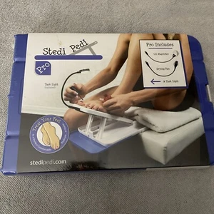 Stedi Pedi Pro At Home Pedicure Foot Stand Lit Magnifier/Dryinf Fan Sealed!! - Picture 1 of 6