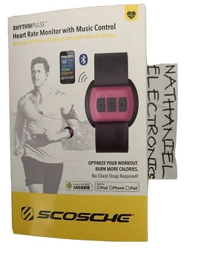 Monitor de ritmo cardíaco Scosche RhythmPulse con control de música RTHMA1.5 rojo nuevo en caja barato Foto 1 de 4