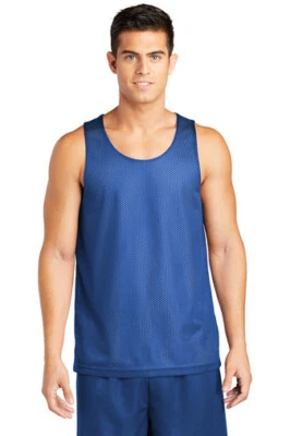 SPORTTEK Sport Tek Sleeveless Reversible Polyester Mesh Basketball Jersey Tank Adult