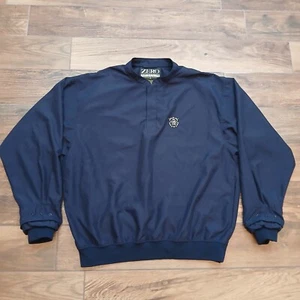 Vintage Zero Restriction Golf Jacket Mens Extra Large Blue Windbreaker Pullover - Picture 1 of 9
