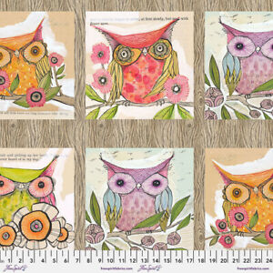 24.5" X 44" Panel Well Owl Be Owls Birds Cori Dantini Cotton Fabric D469.33