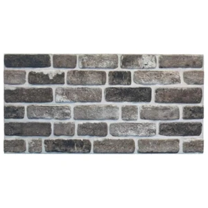 Falkirk Uffcott 39.4 in. x 19.7 in. Grey Black Faux Brick Styrofoam 3D Decorativ - Picture 1 of 12