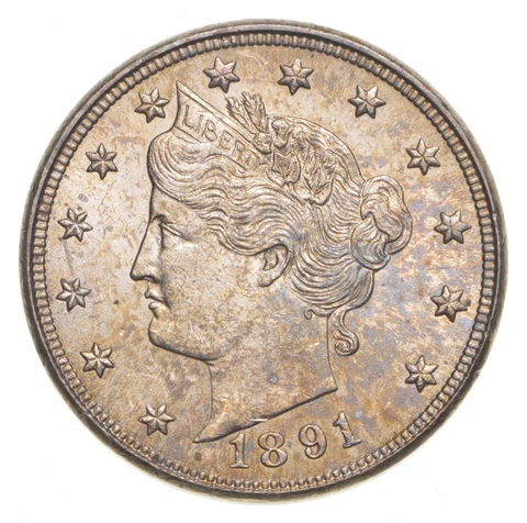 1891 Liberty V Nickel *3894 Cover