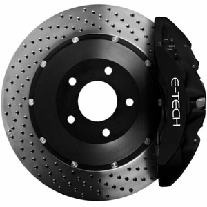 BLACK E-Tech Brake Caliper Paint Kit Also For Drums Brakes & Car Engine Bay - Picture 1 of 8