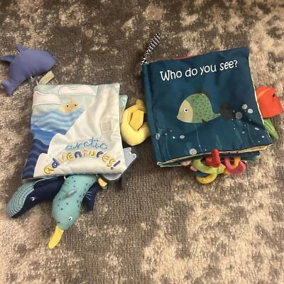 Bebe Mordo-Manhattan Juguete Dos Paños Océano-Peces-Mar Libros Temáticos Foto 1 de 4