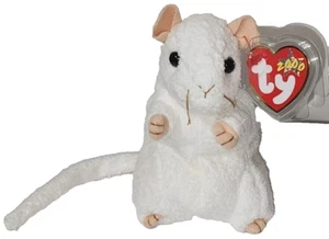 Juguete de peluche Ty Beanie Baby - CHEEZER el ratón blanco (5 pulgadas) MWMTs - Imagen 1 de 9