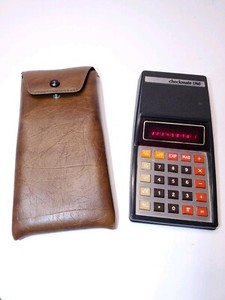 Vintage Litronix 1760 Red LED Calculator Working with Case