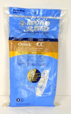 Pack of 8 Vacuum Cleaner Bags For Oreck Type CC Vacuum Bags XL Microlined - Image 1 of 2