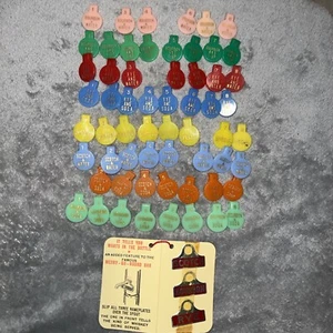 Vtg Cocktail Drink Markers 1950s WHATS YOURS Alexander & Wilson Set - Picture 1 of 8