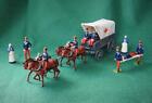 BRITAINS C1912 LEAD PARIS OFFICE FRENCH 4 HORSE AMBULANCE WITH MEDICAL PERSONNEL