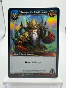Juego de cartas coleccionables World of Warcraft Twilight Foil Hero Deragor the Earthsworn - Imagen 1 de 1