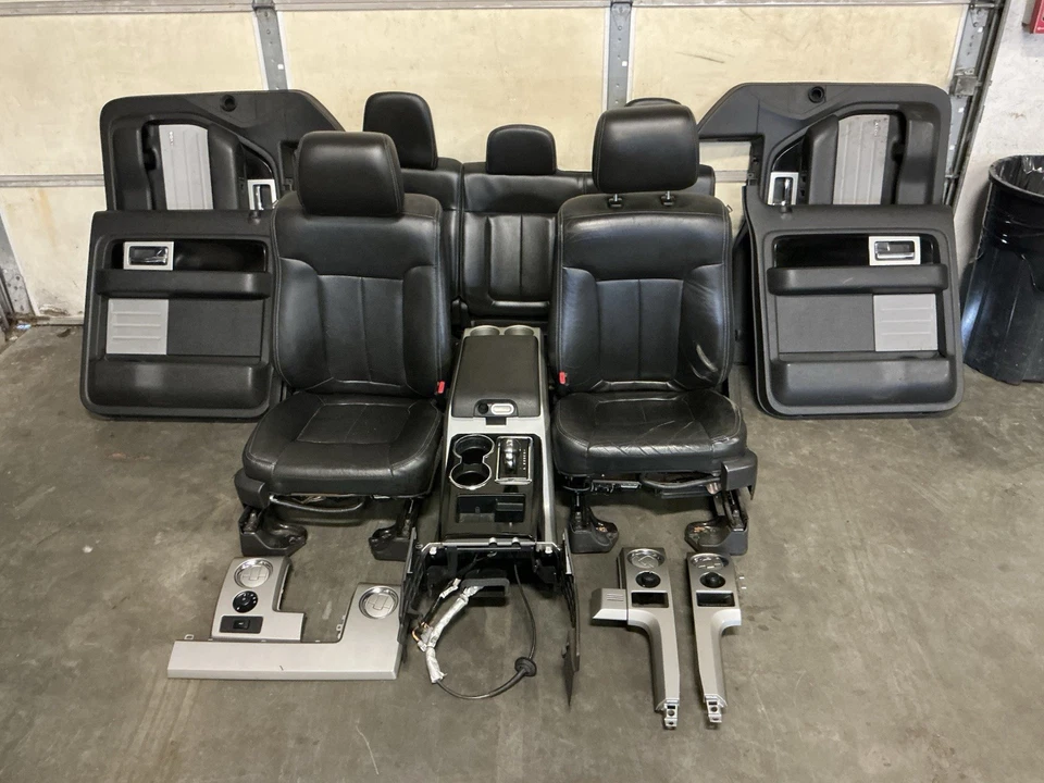 2011-2014 FORD F150 FX4 CREW CAB FRONT & REAR LEATHER SEATS HEATED COOLED - Image 1 of 4