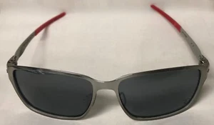 OAKLEY TINCAN SCUDERIA FERRARI SUNGLASSES OO4082-09 BLACK CHROME/BLACK W RED - Picture 1 of 19