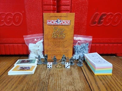 Monopoly The Lord of the Rings Trilogy Edition Pewter Figures+Parts+The One Ring - Image 1 of 4