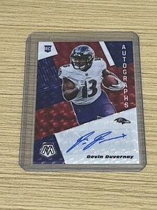 2020 Panini Mosaic Rookie Auto Mosaic Choice Fusion Red Devin Duvernay Auto - Picture 1 of 2