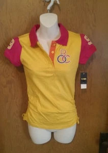 Rocawear Polo T-Shirt Top Girls S M L XL Button Front Side Ties Cute Colorful - Picture 1 of 9