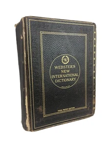 WEBSTER’S New International Dictionary With Reference History 1924 INDIA PAPER - Foto 1 di 10