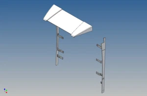 FH16WKLED wind deflector + spoiler (short) for a Tamiya Volvo FH16 M1:14+LEDs - Picture 1 of 5