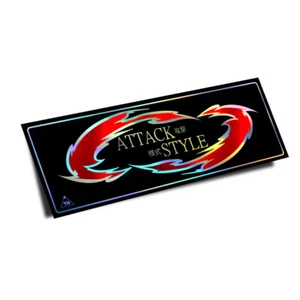 OFFICIAL TOUGE NATION "ATTACK STYLE" RETRO SLAP STICKER (RAINBOW HOLO EDITION) - Picture 1 of 1