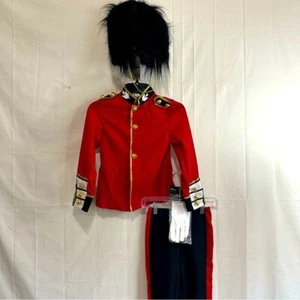 Divertidos Disfraces Niño Soldado Guardia del Rey Banda de Marcha Príncipe Abrigo Rojo Uniforme Med - Imagen 1 de 8