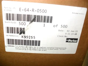 Qty 500 ft - Parker E-64-R-0500 OD 9,5 mm, 3/8 pulgadas - ID 0,25 pulgadas, 6,4 mm rojo - Imagen 1 de 5
