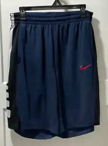 NIKE ELITE STRIPE DRI FIT BLU NERO PANTALONCINI BASKET UOMO TAGLIA LARGE NUOVI SENZA ETICHETTE’S - Foto 1 di 9