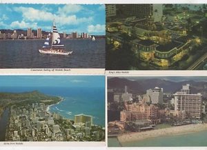 4 WAIKIKI, HAWAII, Postcards, Lot - Picture 1 of 2