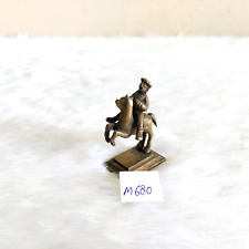 19c Vintage Mosiądz Jeździec na koniu Stara figurka dekoracyjna kolekcjonerska M680