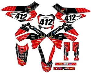 2013-2018 CRF 125 RACE SERIES Red Senge Graphics Kit Compatible with Honda - Picture 1 of 10
